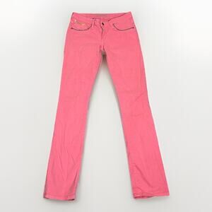 Vintage Y2k Robins Jeans Womens Size 29 Marilyn Pink Low Rise Skinny Bedazzled